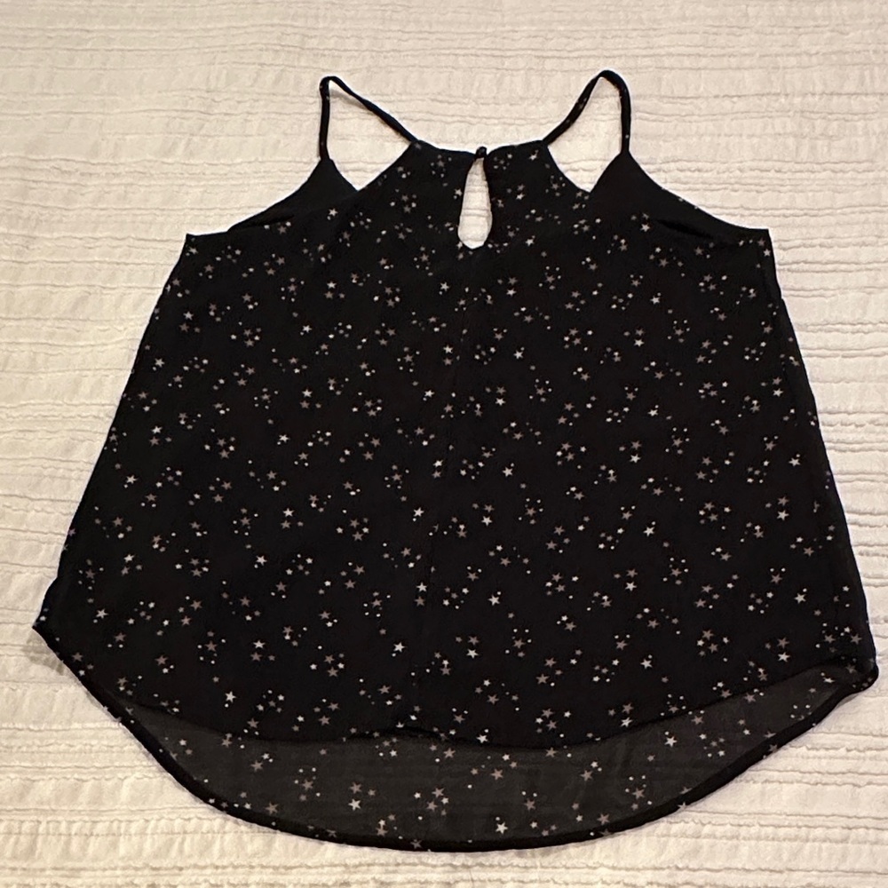 Y2K celestial babydoll Charlotte Russe Cami Small Star Print Chiffon Tank Top - Picture 4 of 8